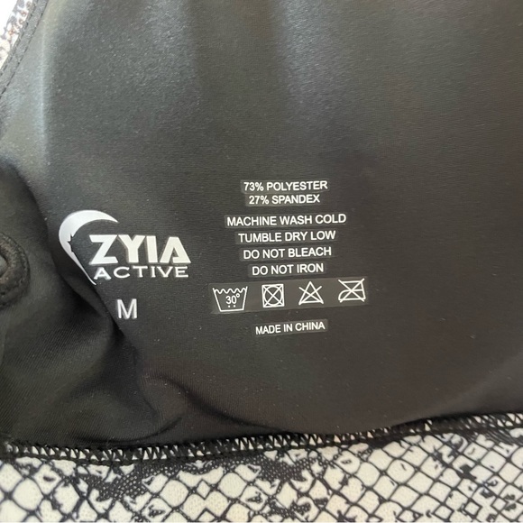 Zyia Light n Tight Cobra Metallic Adjustable Sport Bra Size Medium - Picture 5 of 7